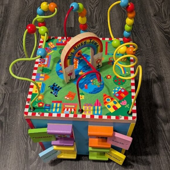 ALEX TOYS "MY BUSY TOWN" WOODEN ACTIVITY CUBE - Picture 5 of 8